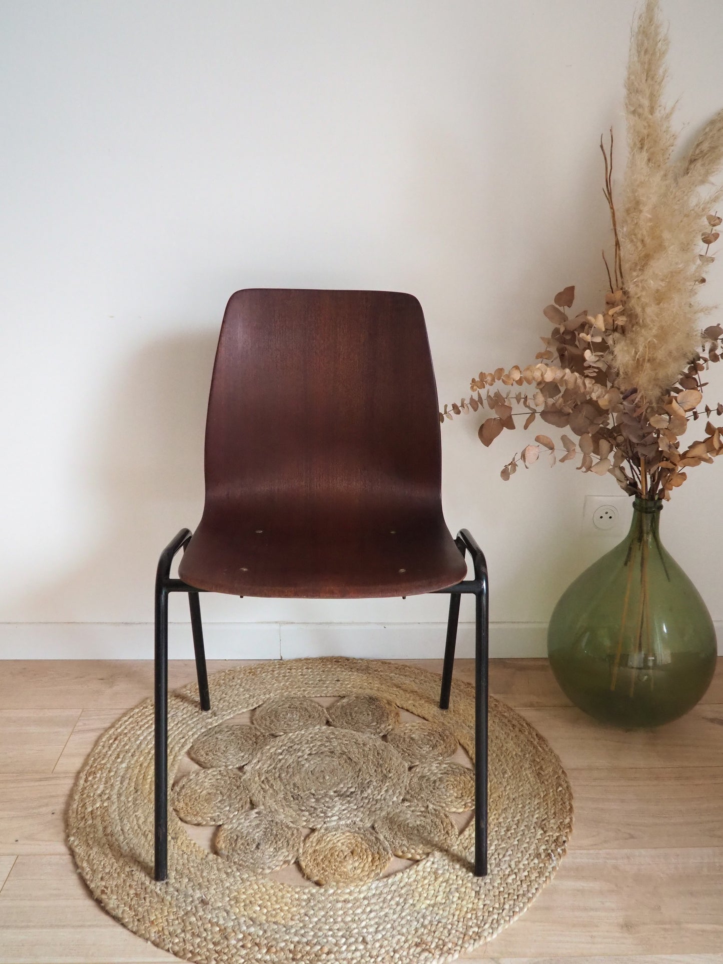 Chaise Pagholz en bois et acier