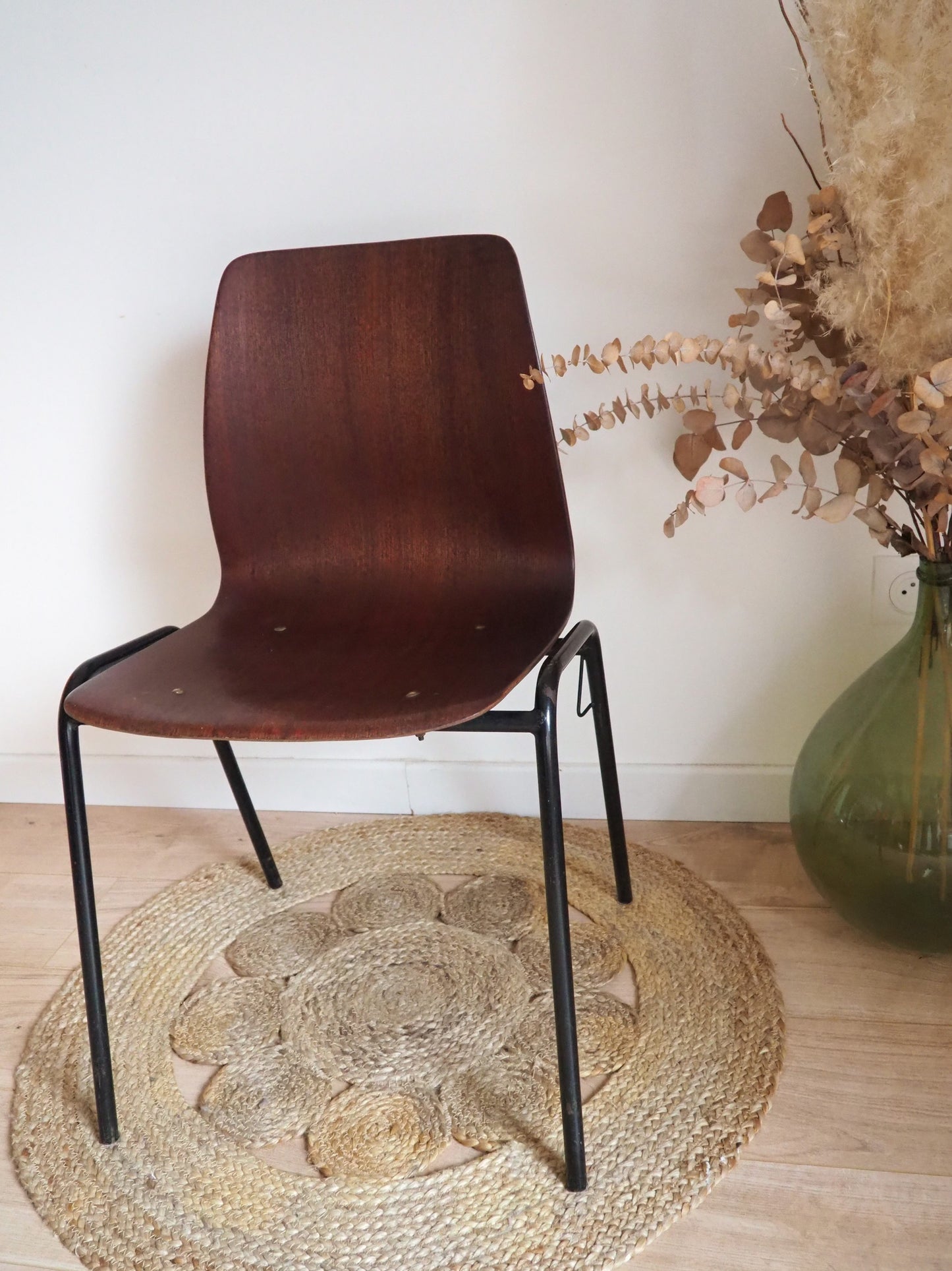 Chaise Pagholz en bois et acier