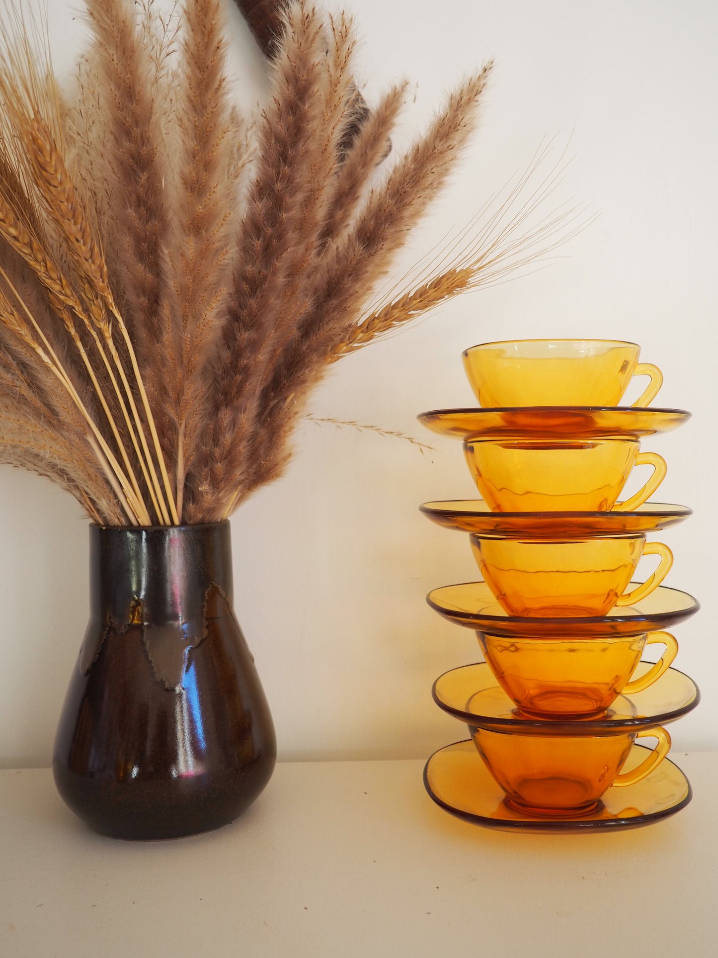 Service à café 8 tasses et sous-tasses Vereco - Ambre