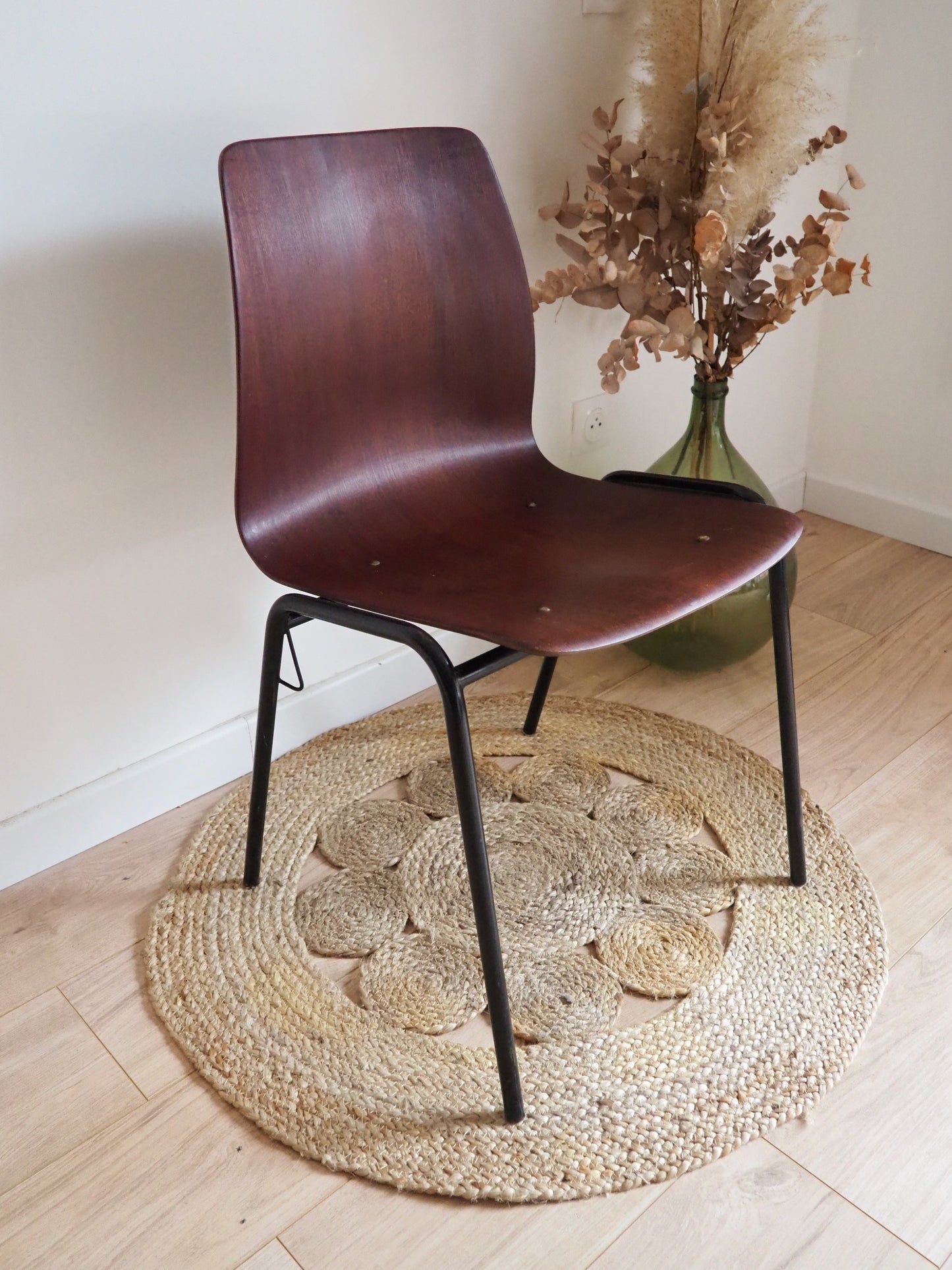 Chaise Pagholz en bois et acier