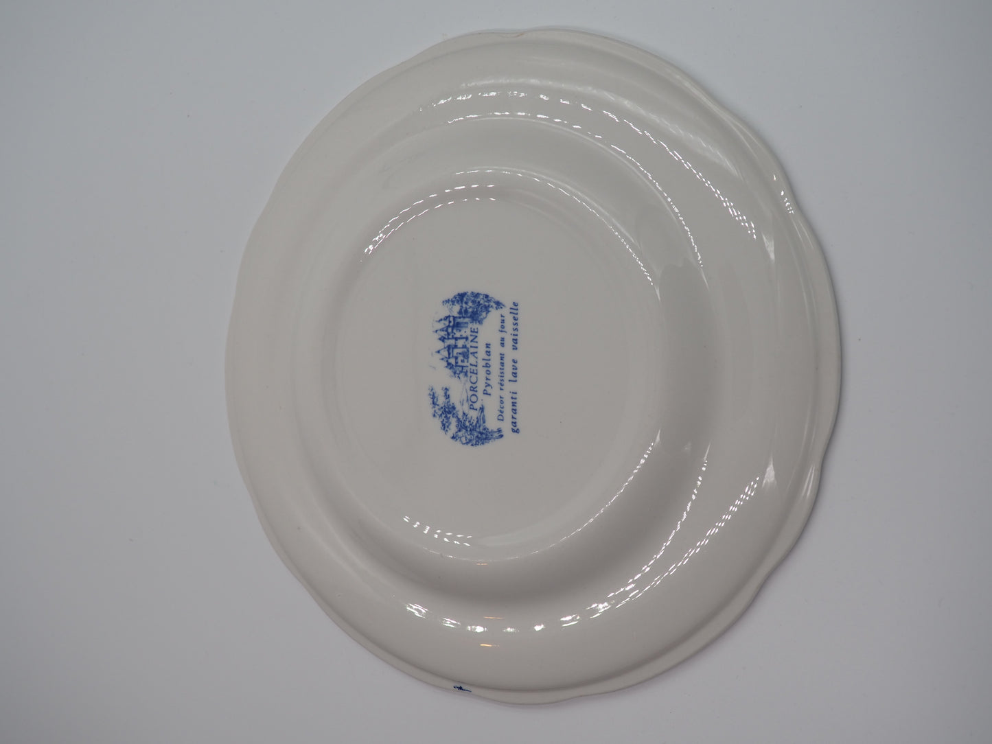 Assiette BP porcelaine bleu et blanche